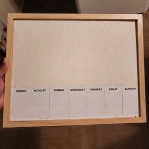 Dry Erase Bulletin Board Weekly Calendar